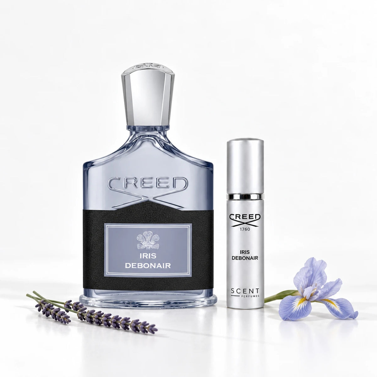 Decant de Iris Debonair de Creed con sus notas: lavanda e iris
