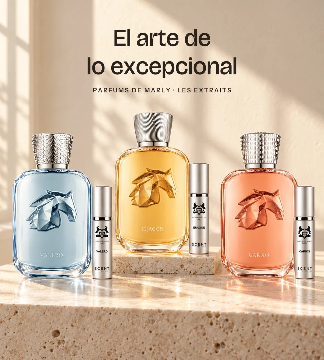 El arte de lo excepcional: Les Extraits de Parfums de Marly (Valero, Eragon, Carios) en decant Scent